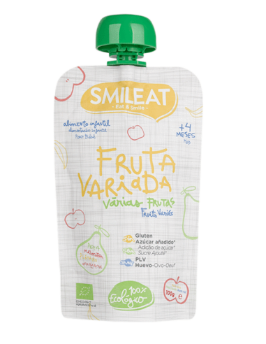 Smileat - Pouch de Fruta Variada Ecológica, Ingredientes Naturales  Bebibles, Para Bebés a Partir de los 6 Meses - 100g : :  Alimentación y bebidas
