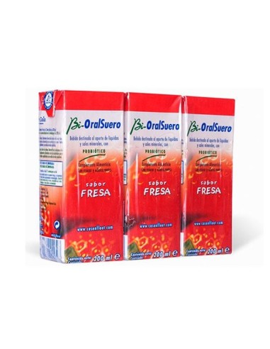 Bi-oralsuero sabor fresa pack 3x200ml
