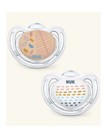 Nuk chupete silicona freestyle 6-8 m 2uds