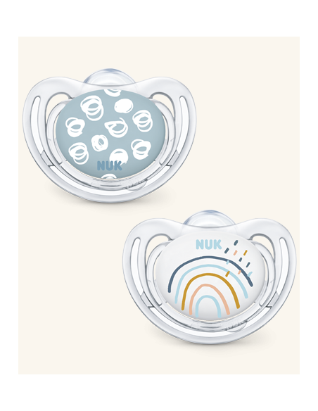 Nuk chupete silicona freestyle 6-8 m 2uds
