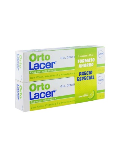 OrtoLacer duplo gel dentífrico lima 75ml