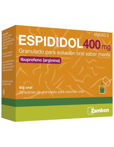 Espididol 400mg 20 sobres sabor menta
