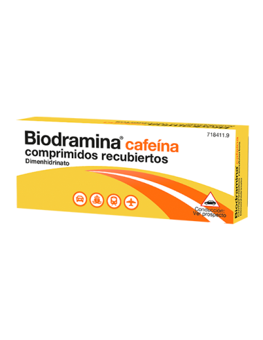 Biodramina cafeína 12 comprimidos