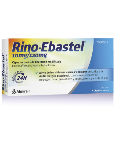 Rino-Ebastel 10mg/120mg 7 cápsulas
