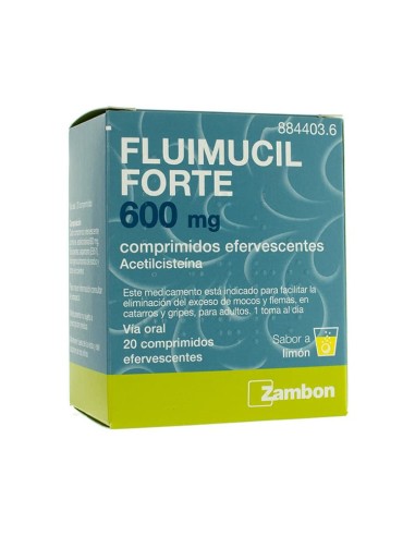 Fluimucil Forte 600mg 20 comprimidos efervescentes