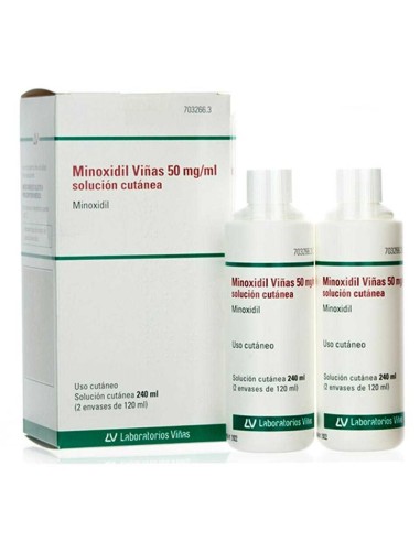 Minoxidil Viñas 50mg/ml solución cutánea 240ml (2x120ml)